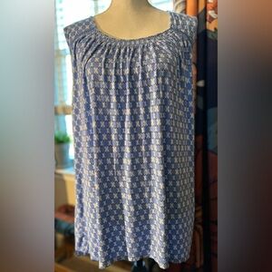 Ruched neckline sleeveless top